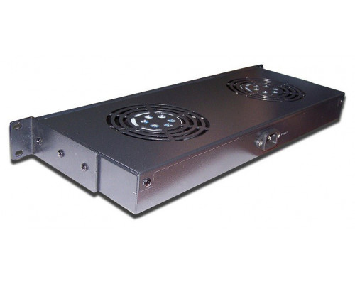 Вентиляторный модуль TWT, с подшипником скольжения, 220V, 1U, 482,6х224 мм (ШхГ), вентиляторов: 3, для шкафов, цвет: чёрный