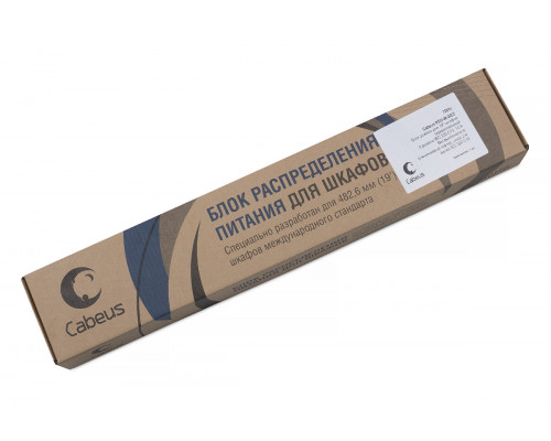 Блок розеток для 19" шкафов 10А Cabeus PDU-8I-2IEC 8 розеток