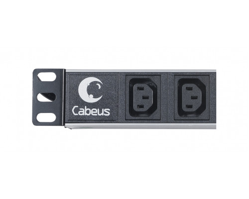 Блок розеток для 19" шкафов 10А Cabeus PDU-8I-2IEC 8 розеток