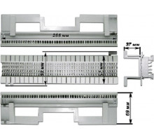 Кросс-панель Lanmaster, настенная, 1HU, 50x66, кат. 5е, универсальная, неэкр., цвет: чёрный, (LAN-WS66-50FT), с модулями