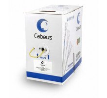 Витая пара 305м кат.5e Cabeus UTP-4P-Cat.5e-SOLID-YL 4 пары желтая