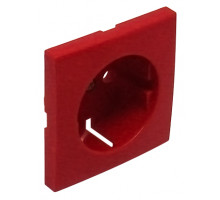 Лиц. панель розеточная Efapel Logus90, 1х 2к+З, плоская, цвет: красный (90631 TVM)