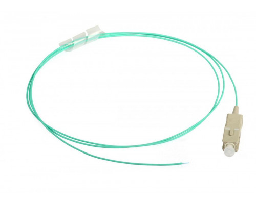 Пигтейл Lanmaster, SC/PC, OM3 50/125, 2м, серый хвостовик, цвет: голубой