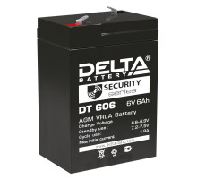 Аккумулятор для ИБП Delta Battery DT, 107х47х70 мм (ВхШхГ),  Необслуживаемый свинцово-кислотный,  6V/6 Ач, цвет: чёрный, (DT 606)