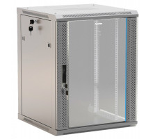 Шкаф телекоммуникационный настенный Hyperline TWB, 19", 18U, 908х600х600 мм (ВхШхГ), дверь: стекло, разборный, цвет: серый