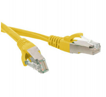 Шнур комм. Hyperline, кат. 6, экр., SF/UTP, RJ45/RJ45, LSZH, AWG26 20м, жёлтый