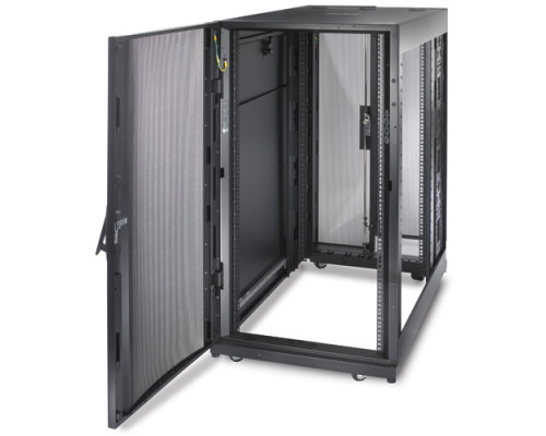 Шкаф серверный напольный APC NetShelter SX, IP20, 24U, 915х600х1070 мм (ВхШхГ), дверь: перфорация, боковая панель: сплошная съемная, цвет: чёрный