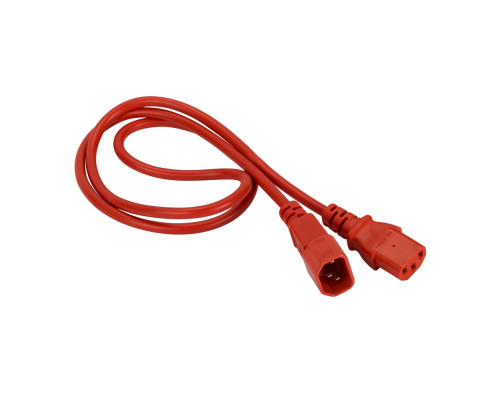 Шнур для блока питания Lanmaster, IEC 60320 С13, вилка IEC 60320 С14, 3 м, 10А, цвет: красный