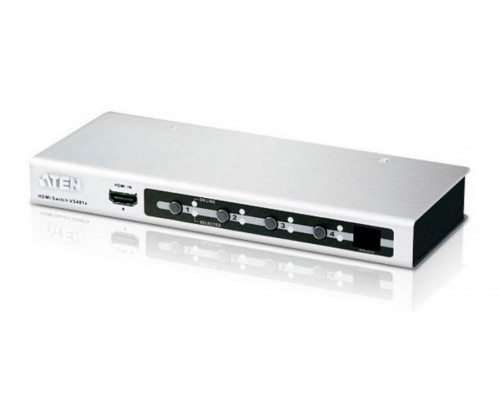 Переключатель KVM Aten, Altusen, портов: 4 х HDMI (Type A), 25х80х20 мм (ВхШхГ), RS232, цвет: металл