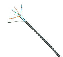 Кабель витая пара BNH, LSZH-UV (нг(A)-HF), F/UTP, кат. 5е, проводник Ø 0,51мм, 305м, катушка, тип прокладки: снаружи зданий, цвет: чёрный
