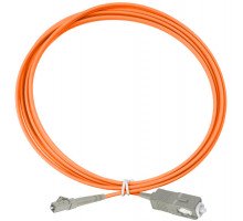 Комм. шнур оптический Eurolan Tight Buffer, Simplex SC/LC, OM2 50/125, LSZH (нг(A)-HF), 3м, серый хвостовик, цвет: оранжевый