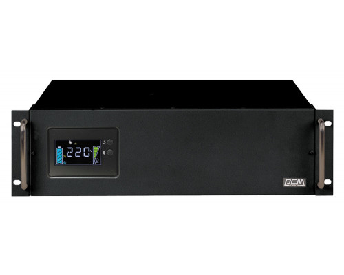 ИБП Powercom KING PRO RM, 3000ВА, lcd дисплей, линейно-интерактивный, в стойку, 428х353х130 (ШхГхВ), 230V, 3U,  однофазный, Ethernet, (KIN-3000AP LCD)