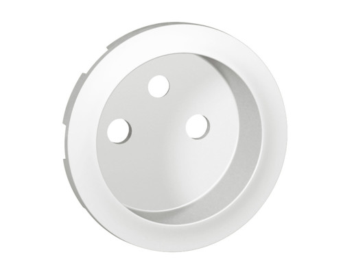 Лиц. панель розеточная Legrand Celiane ,2к+З, 146х97 мм (ВхШ), круглая, цвет: белый (LEG.068112)