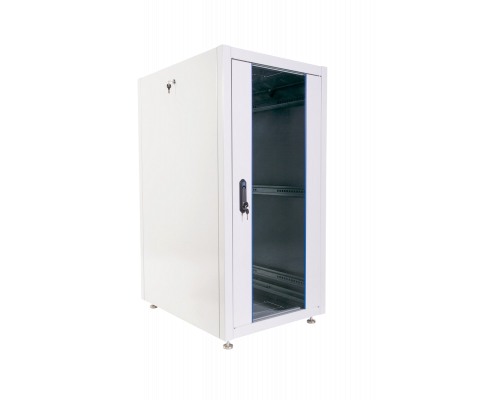 Шкаф телекоммуникационный напольный ЭКОНОМ 24U (600 × 600) дверь стекло, дверь металл