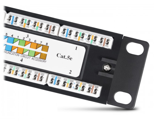 Патч-панель Cabeus 10" PL-12-Cat.5e 1U 12 портов