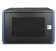 Шкаф телекоммуникационный настенный Datarex, 19&quot;, 7U, 268х600х600 мм (ВхШхГ), дверь: перфорация, разборный, цвет: чёрный