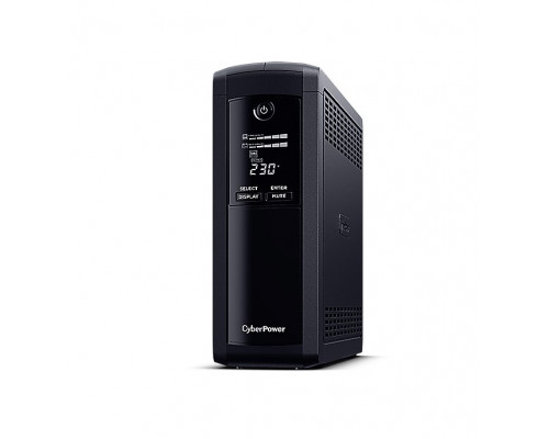 ИБП CyberPower Value Pro, 1200ВА, шнур 1.5 метра, линейно-интерактивный, напольный, 100х281х355 (ШхГхВ), 220V,  однофазный, (VP1200ELCD)