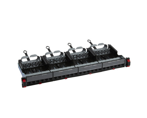Комм. патч-панель Legrand LCS3, 19", 1HU, портов: 24 х RJ45, кат. 6A, неэкр., цвет: чёрный, (033770)