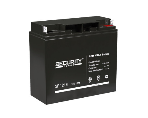 Аккумулятор Delta Battery SF, 167х76х182 мм (ВхШхГ) 12V/18 Ач, цвет: чёрный, (SF 1218)