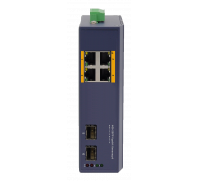 Промышленный неуправляемый коммутатор BOUZ, 4 порта 10/100/100Base-TX, 2 порта 10/100/1000Base-X SFP