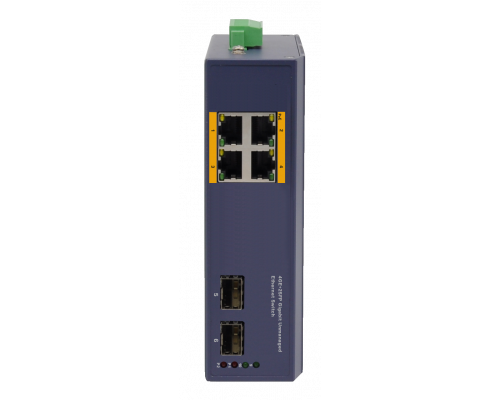 Промышленный неуправляемый коммутатор BOUZ, 4 порта 10/100/100Base-TX, 2 порта 10/100/1000Base-X SFP