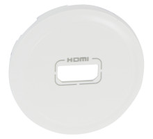 Лиц. панель розеточная Legrand Celiane, HDMI х 1, 70х58 мм (ВхШ), круглая, цвет: белый (LEG.068216)