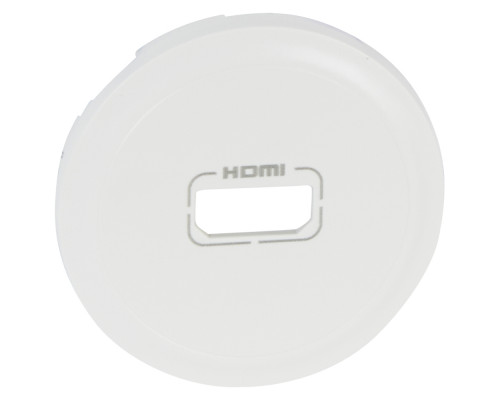 Лиц. панель розеточная Legrand Celiane, HDMI х 1, 70х58 мм (ВхШ), круглая, цвет: белый (LEG.068216)