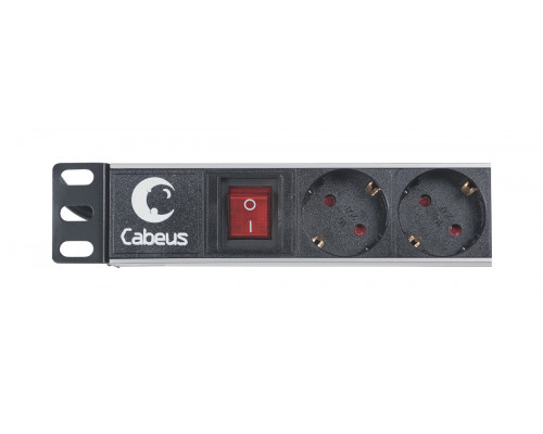 Блок евророзеток для 19" шкафов 16А Cabeus PDU-8P-2EU 8 розеток