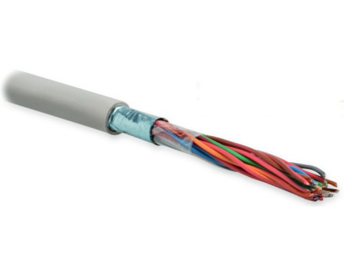 Кабель многопарный Hyperline, F/UTP, 10 пар., кат. 3, Ø 9мм, PVC, 1м, внутри зданий, цвет: серый