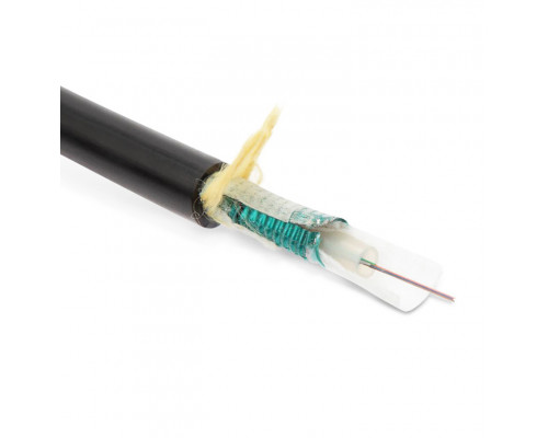 Кабель ВО Hyperline Central Tube,  16хОВ, OM2 50/125, PE, Ø 12,2мм, снаружи зданий в грунт, бронированный, цвет: чёрный