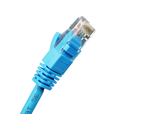 Шнур комм. BNH, кат. 5е, неэкр., U/UTP, RJ45/RJ45, LSZH, AWG24 0.15м, синий