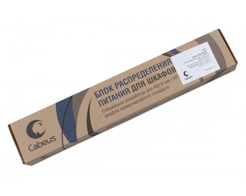 Блок евророзеток для 19" шкафов 10А Cabeus PDU-9P-2IEC 9 розеток