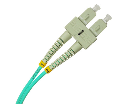 Комм. шнур оптический BNH Tight Buffer, Duplex SC/LC (UPC/UPC), OM3 50/125, LSZH, 2м, Ø 3мм, синий хвостовик, цвет: синий