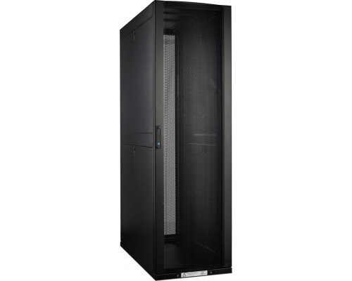 Шкаф серверный напольный Lanmaster DC, 48U, 2259х800х1070 мм (ВхШхГ), дверь: перфорация, боковая панель: без панели, разборный, цвет: чёрный
