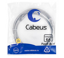 Патч-корд Cabeus PC-UTP-RJ45-Cat.6a-3m-LSZH Кат.6а 3 м серый