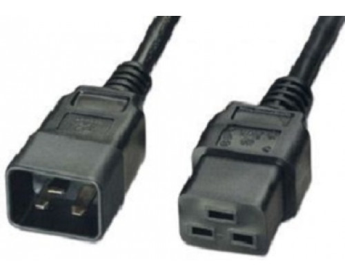 Шнур для блока питания Lanmaster, IEC 60320 С19, вилка IEC 60320 С20, 5 м, 16А, цвет: чёрный