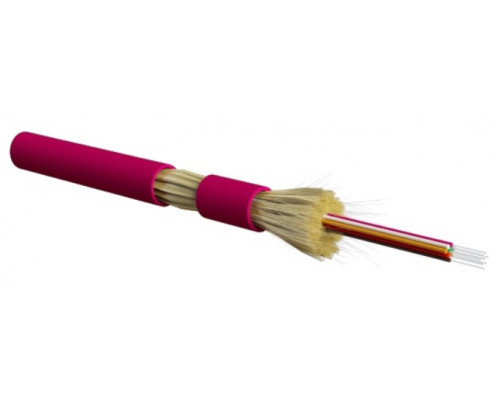 Кабель ВО Hyperline Tight Buffer,  8хОВ, OM4 50/125, LSZH, Ø 6,5мм, внутри зданий, небронированный, цвет: маджента