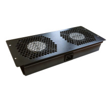 Вентиляторный модуль TWT, с подшипником качения, 220V, вентиляторов: 2, для шкафов, цвет: чёрный