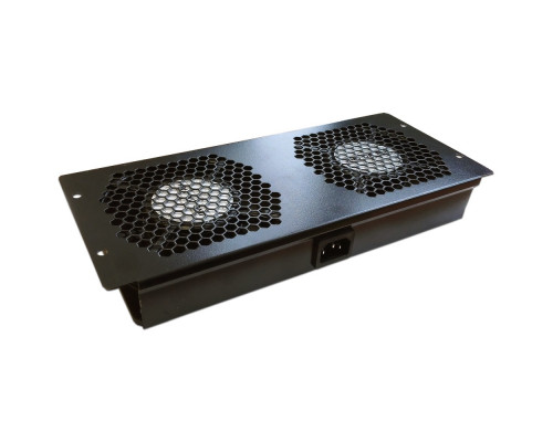 Вентиляторный модуль TWT, с подшипником качения, 220V, вентиляторов: 2, для шкафов, цвет: чёрный
