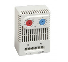 Термостат STEGO ZR 011, 67х50х46 мм (ВхШхГ), на DIN-рейку, для нагревателя, 250V, разноцветный, диапазон настройки от 0°C до +60°C