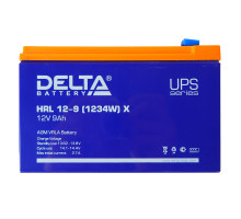Аккумулятор для ИБП Delta Battery HRL-X, 100х65х151 мм (ВхШхГ),  необслуживаемый свинцово-кислотный,  12V/9 Ач, цвет: синий, (HRL 12-9 (1234W) X)