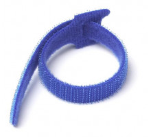Стяжка кабельная на липучке Lanmaster, открывающаяся, 12 мм Ш, 180 мм Д, 20 шт, материал: нейлон, цвет: синий