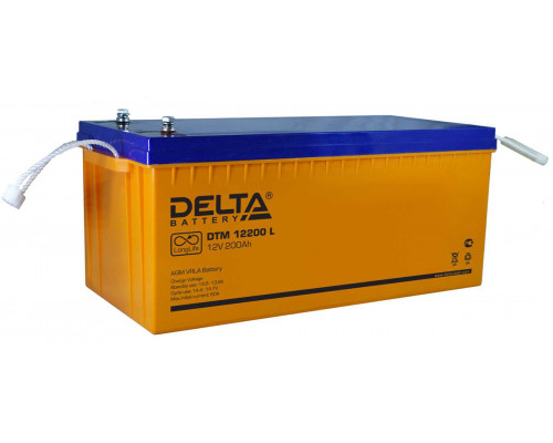 Аккумулятор для ИБП Delta Battery DTM L, 223х238х522 мм (ВхШхГ),  Необслуживаемый свинцово-кислотный,  12V/200 Ач, цвет: оранжевый, (DTM 12200 L)