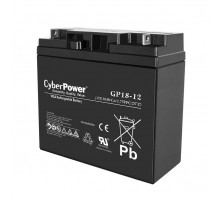 Аккумулятор для ИБП CyberPower, 150х100х200 мм (ВхШхГ),  Необслуживаемый свинцово-кислотный,  12V/18 Ач, цвет: чёрный, (GP18-12)
