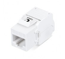 Cabeus KJ-RJ45-Cat.5e-180-Toolless Вставка Keystone Jack RJ-45(8P8C), 180 градусов, категория 5e, без инструмента Toolless, белая