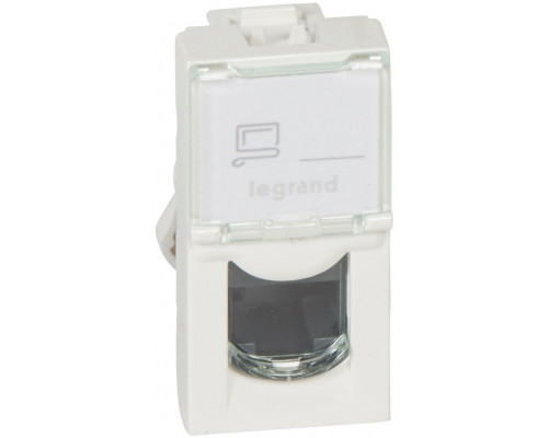 Розетка в сборе Legrand LCS2, 1x RJ45, кат. 6, экр., 65х50 мм (ВхШ), упаковка: 10 шт, цвет: алюминий, (LEG.079462)