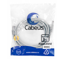 Патч-корд Cabeus PC-UTP-RJ45-Cat.5e-3m-LSZH Кат.5е 3 м серый