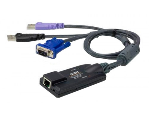 Переходник Aten, RJ45/HDB-15/USB(Type A), 230 х 430 х 900 мм, (KA7177-AX)