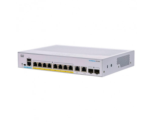Коммутатор Cisco CBS250-8FP-E-2G
