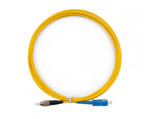 Патчкорд оптический BOUZ, FC/UPC-LC/UPC, SM, Duplex, 1 метр, LSZH 3мм